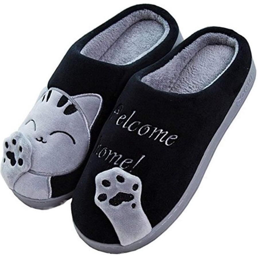 Kattenpantoffels Antislip Slippers Instapper Slijtvast TPR Zool Hakhoogte