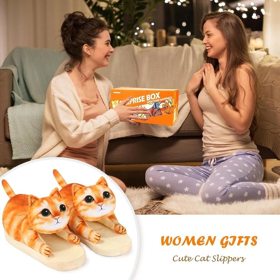 Kattenpantoffels voor en warme winterpantoffels dieren pluche antislip hoedschoenen kattenslippers knuffelig kattenliefhebbers cadeaus voor