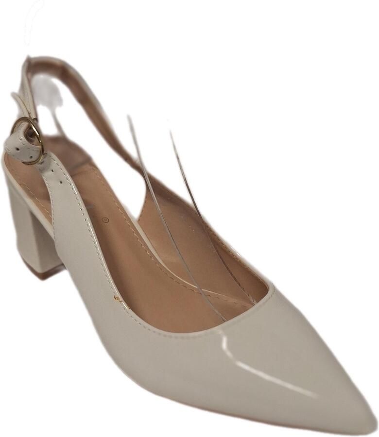 KAYLA PUMPS -LAKLEER WHITE -HAK
