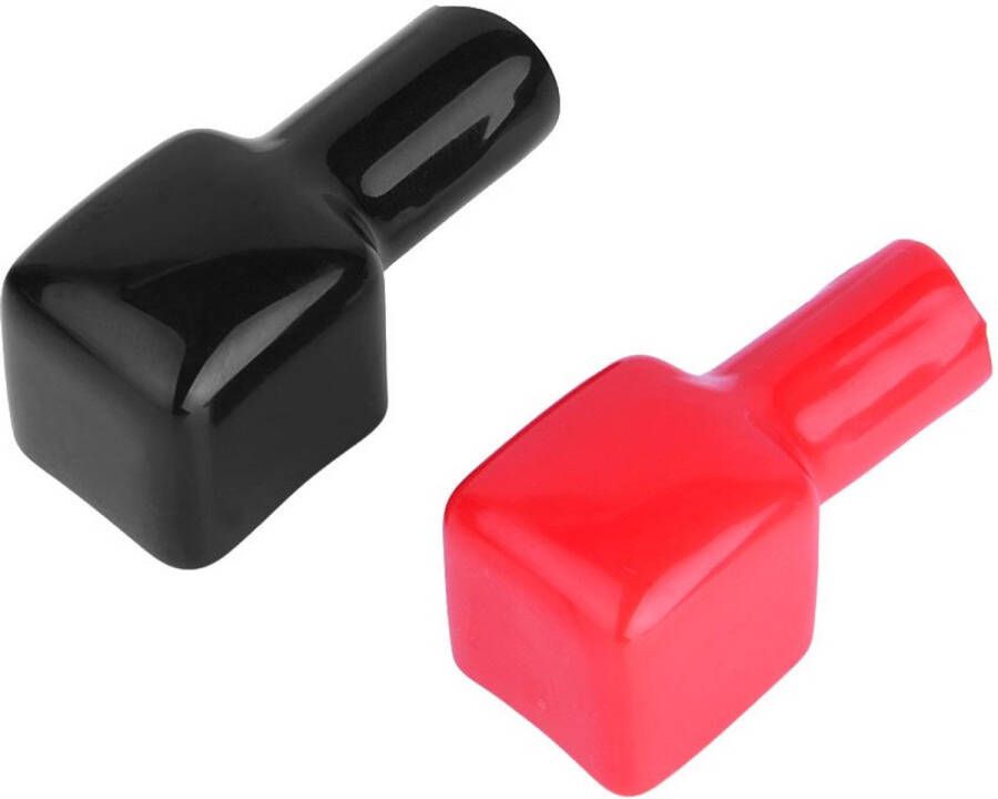 Keenso 192681 192682 Accuklemmen 1 paar marine accuklemmen afdekkingen en laarzen flexibele zachte kunststof rood en zwart positief en negatief 192681 Andere accessoires