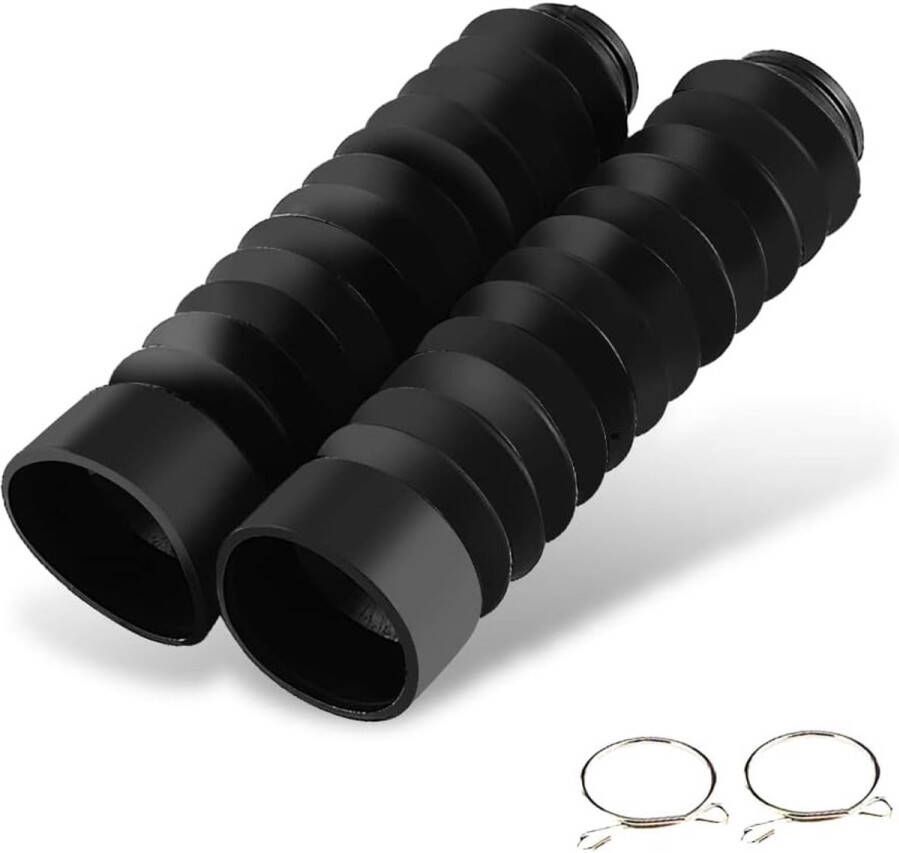 Keenso motorfiets voorvork stofbescherming universele gatafdekking van rubber laarzen schokbestendig 205 x 42 mm 2 stuks default Zwart Andere