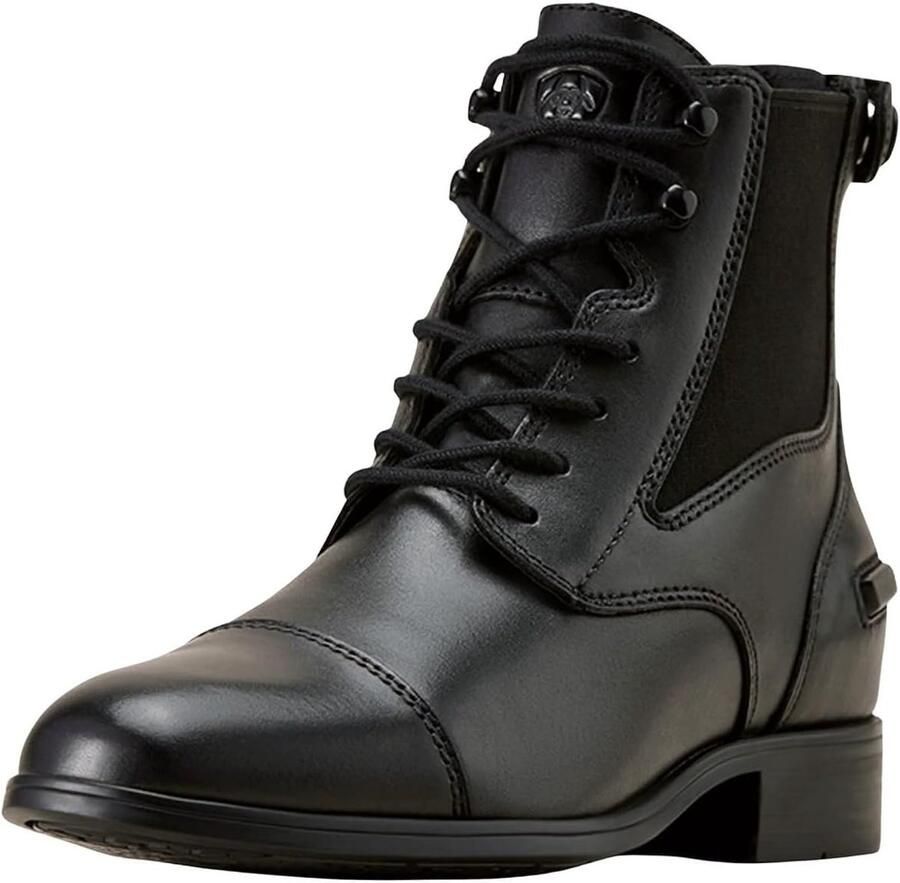 Kendall Back Zip Lace Paddock Boot Rijlaarzen voor dames leer zwart