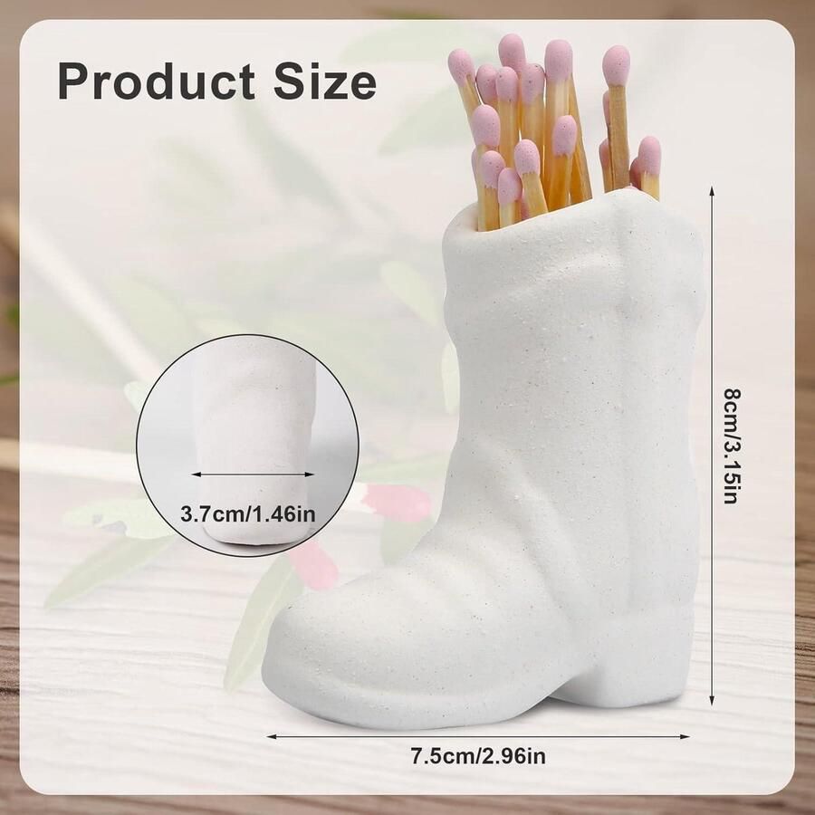 Keramiek boot match houder Binnen decoratie accessoire Badkamer slaapkamer keuken Wit
