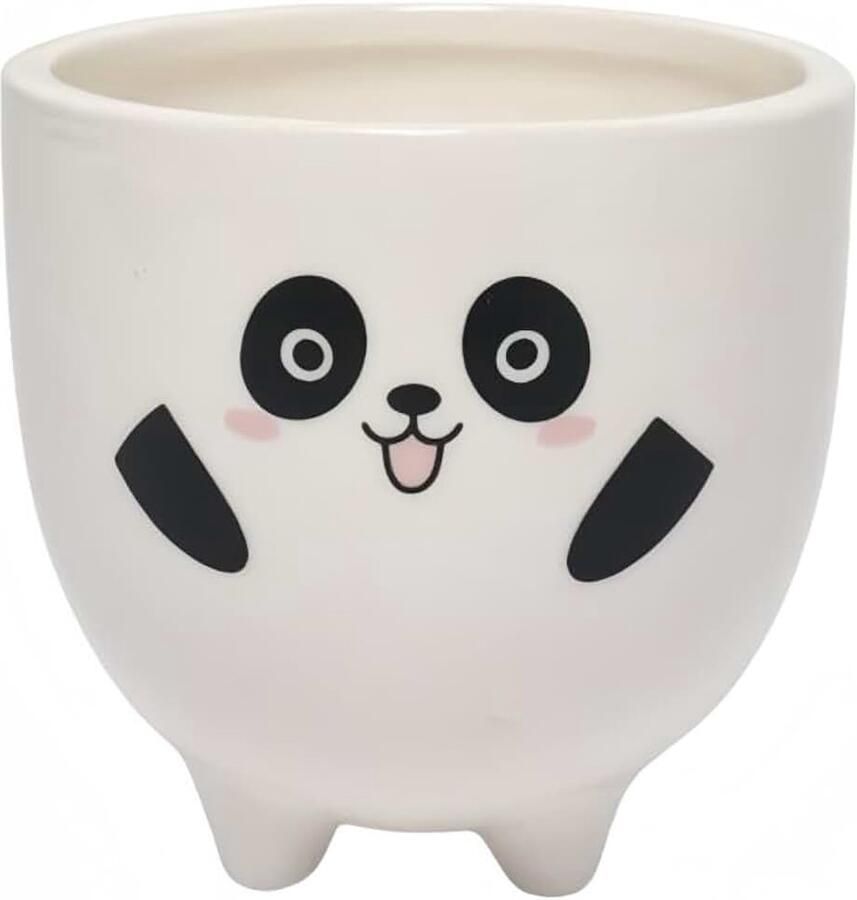 Keramische dierenvorm klein voor vetplanten snoep cadeau-idee (panda)