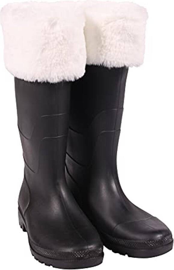 Kerstman Laarzen Zwart met Bontrand Perfect voor de Feestdagen