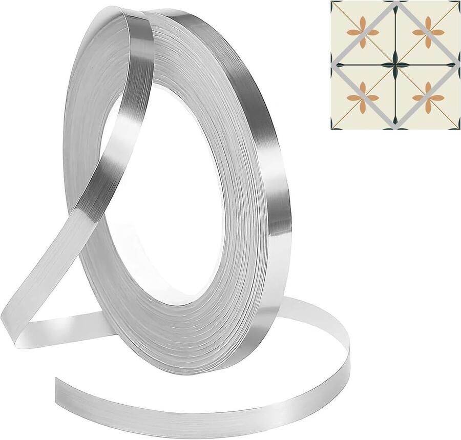 Keukenrand zelfklevend flexibel 50 m x 10 mm pv profiel afwerking flexibel zelfklevend voor keuken en badkamer zilver a