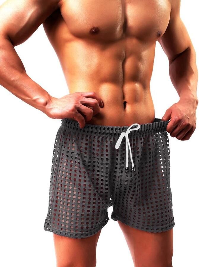 Kevin Sexy transparante herenshorts ondergoed voor heren sexy onderbroek