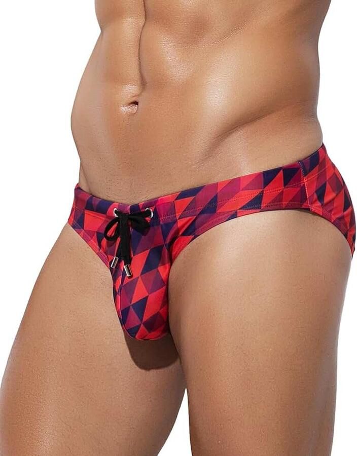 Kevin Zwemslip Voor Heren Zwembroek Slip Lage Taille Trekkoord Verstelbaar Mannen Badmode Heren Badkleding Zwembrief