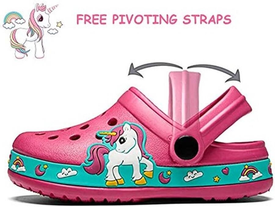 Kids Clogs Sandalen Luchtig en gemakkelijk aan te trekken Paars met Vlinder