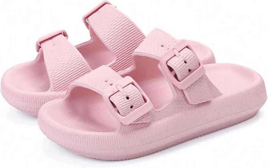 Kids Slippers for and Adjustable Cloud Slides with Thick Non-Slip Sole