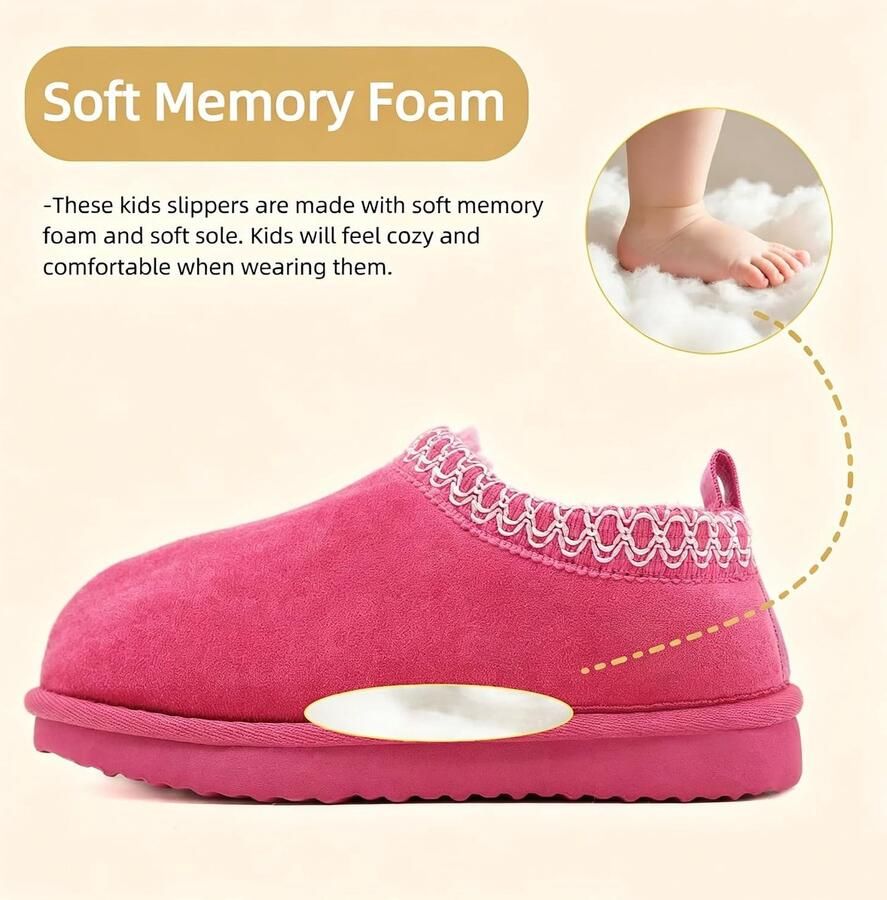 Kinderen Slippers Platform Mini Laarzen Fuzzy Huis Slipper Bont Fleece Winter Thuis Schoenen Indoor en Outdoor