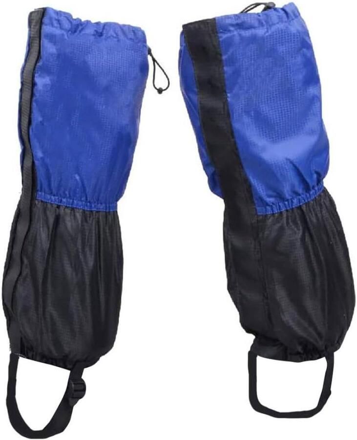 Kinder Beenstukken Waterdichte Gaiters Buitenavonturen Bescher Verstelbaar Trekkoord Lengte Blauw