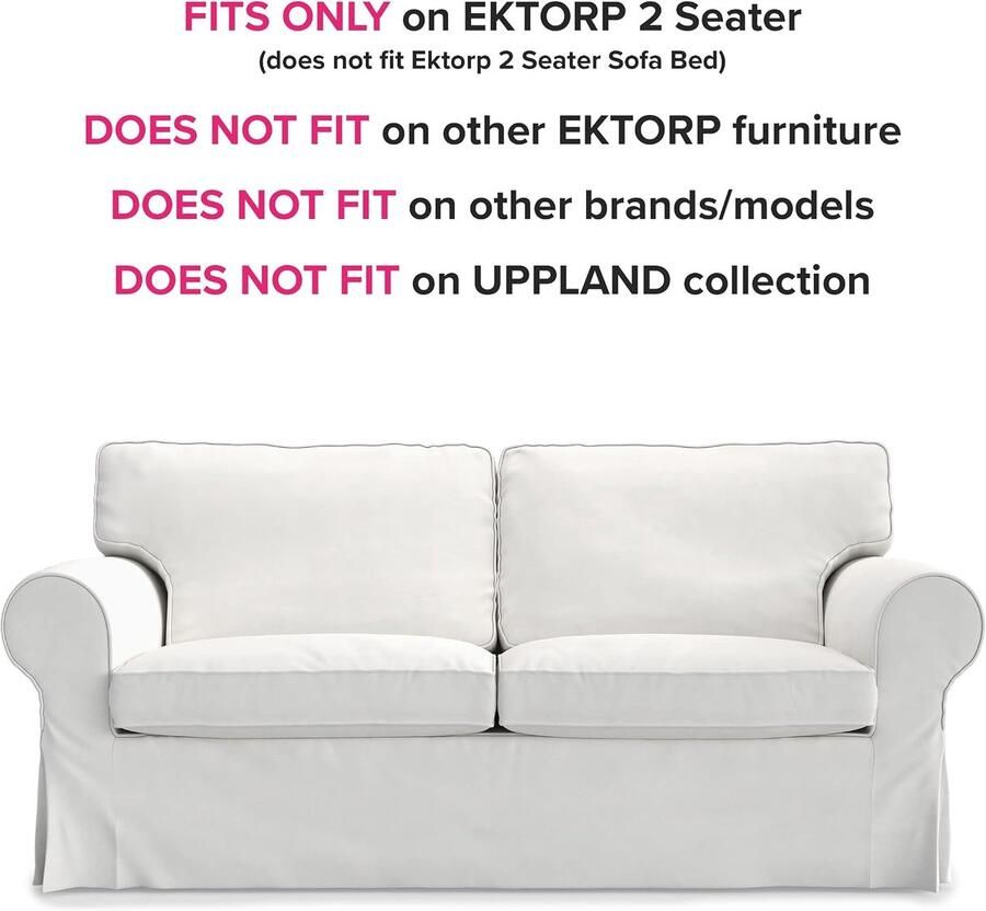 Kinder- en huisdiervriendelijke Ektorp Loveseat Sofa Cover voor IKEA 2-zits Ektorp Slipcover
