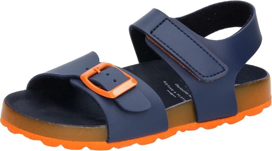 Kinder Klompen Blauw Oranje Comfortabele Instappers
