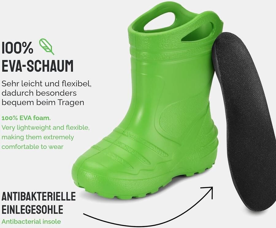 Kinder Laarsjes Regenlaarzen Kinderen Buiten Spelen Ultra Lichtgewicht EVA 350 gram