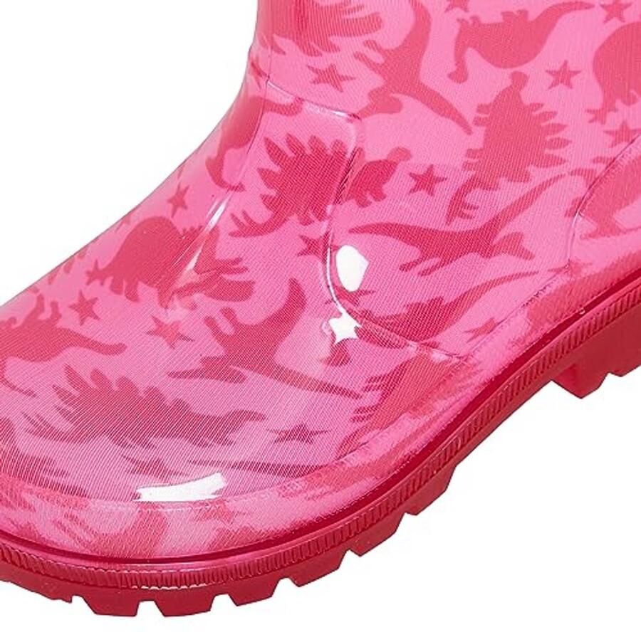 Kinder Laarzen Regenschoenen Meisjes Buiten Spelen Knipperende Lichten Met Handgrepen Roze