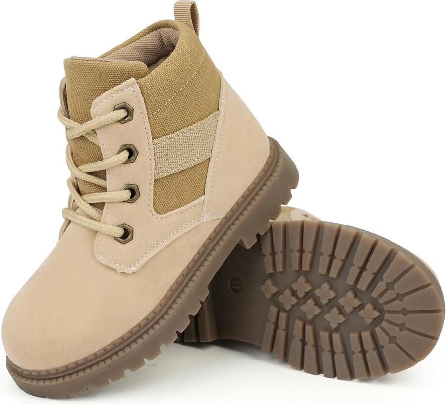 Kinder Laarzen Stoere Veterboots voor en Waterdichte Outdoor Schoenen