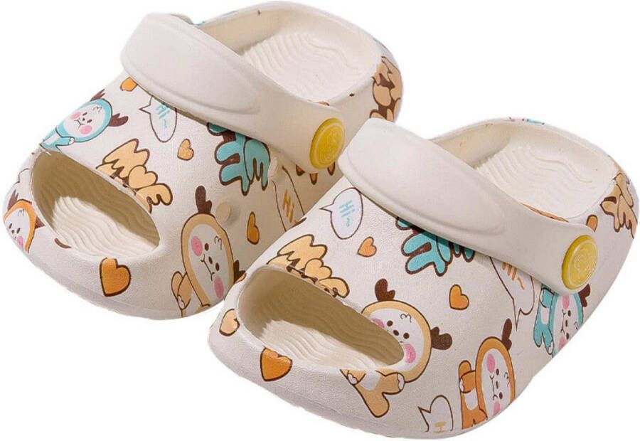 Kinder Pantoffels met hertenmotief schattige zomerse turnpantoffels zachte antislip badslippers strandsandalen ade d verstelbaar geschikt voor en