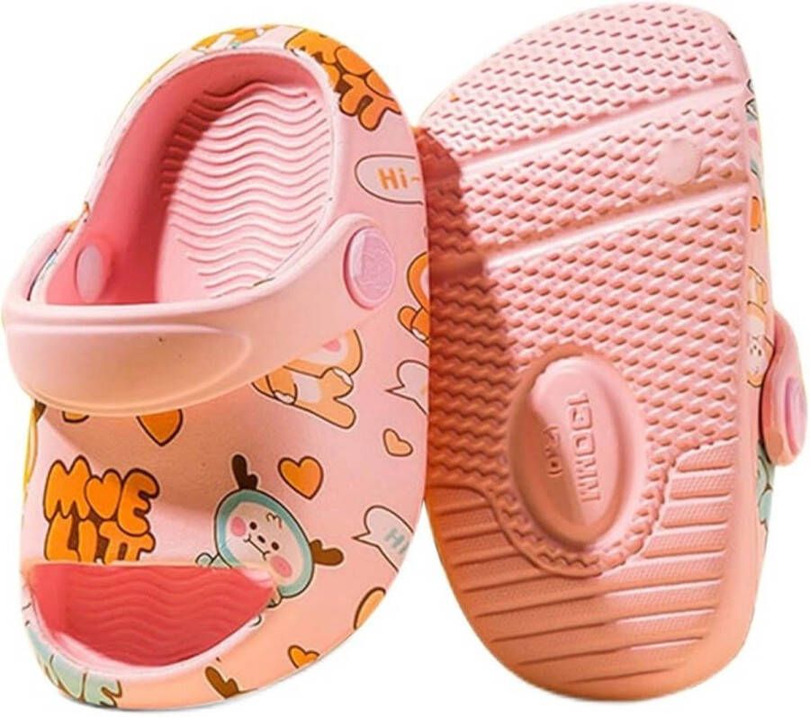 Kinder Pantoffels met hertenmotief schattige zomerse turnpantoffels zachte antislip badslippers strandsandalen ade d verstelbaar geschikt voor en