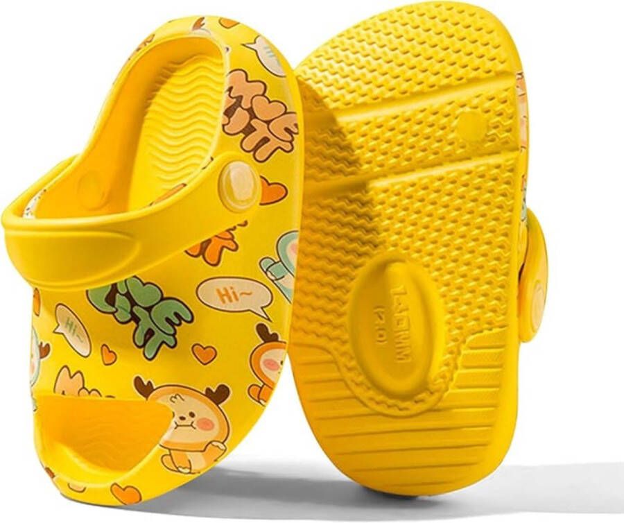 Kinder Pantoffels met hertenmotief schattige zomerse turnpantoffels zachte antislip badslippers strandsandalen ade d verstelbaar geschikt voor en