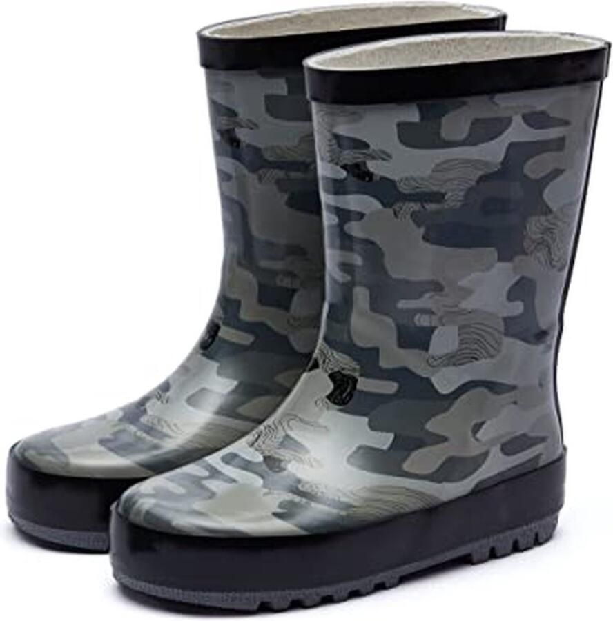 Kinder Regenlaarzen Jongens Laarzen Buiten Spelen Camouflage Print Niet gespecificeerd Grijs