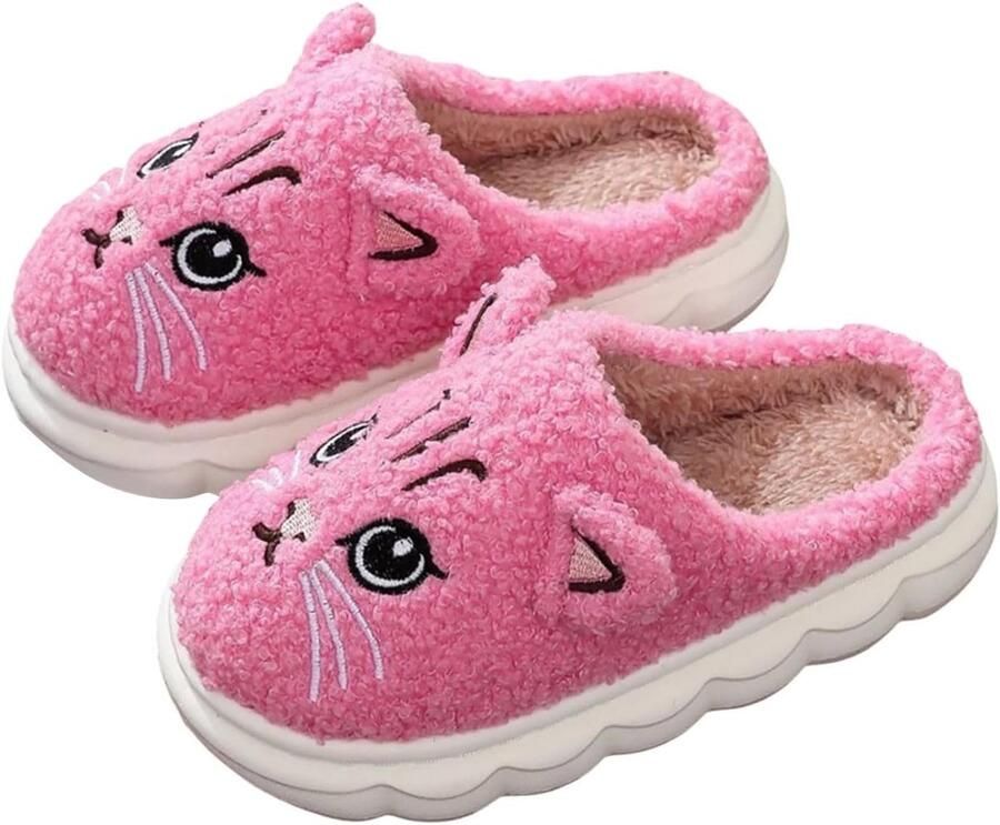 Kinder Slippers Huis Schoenen Binnen Gebruik Schattig Kat Ontwerp Meerdere Kleuren