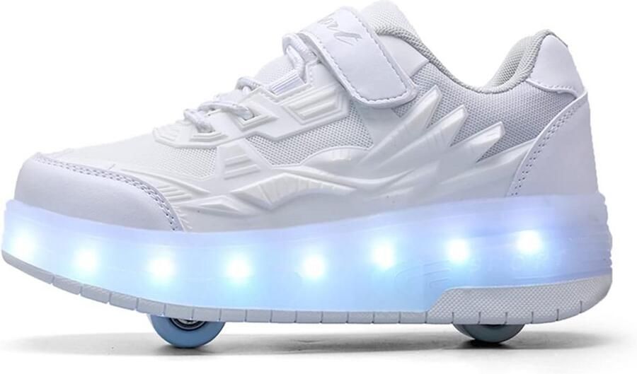 Kinder Sneakers met Intrekbare Wieltjes en LED Verlichting voor en