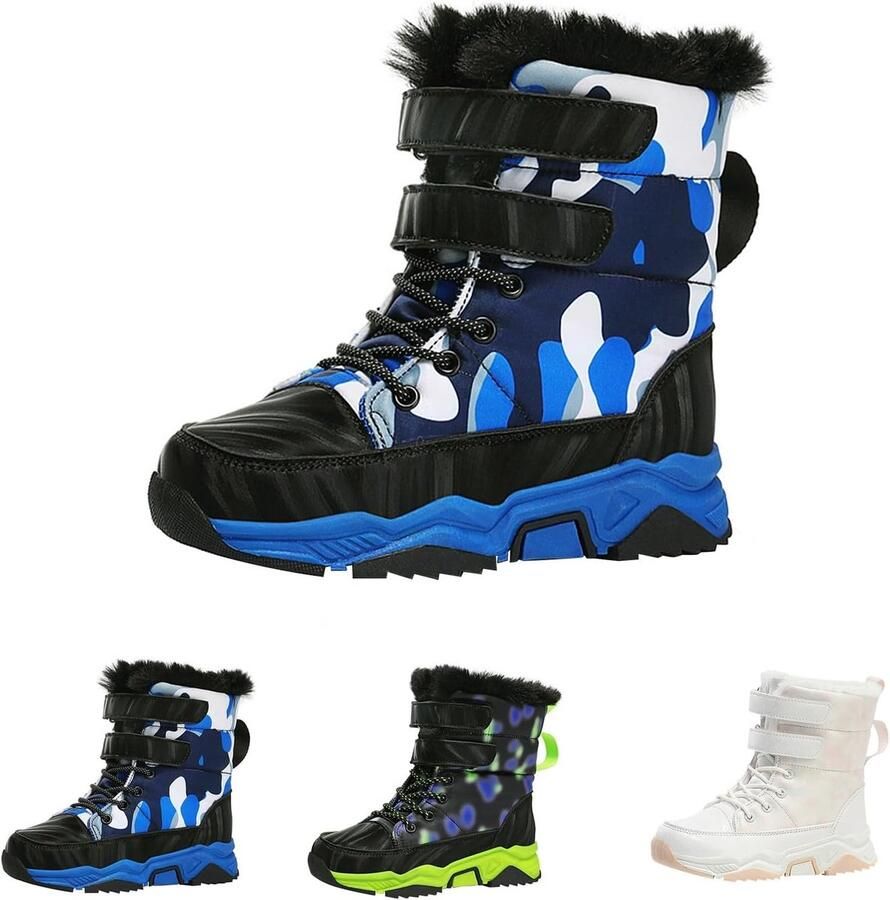 Kinder Snowboots Winterlaarzen Meisjes Sneeuw Wandelingen Waterdicht Winddicht Zwart