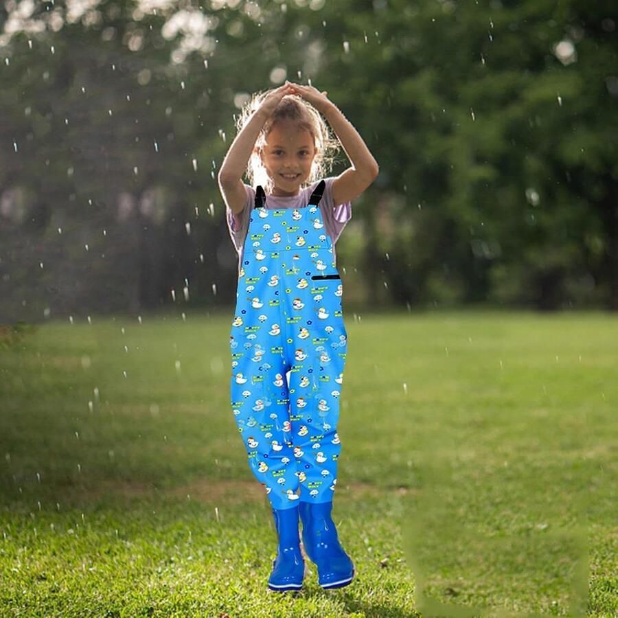 Kinder Waders Visbroek Laarzen Buiten Vissen Waterdichte Bescherming Blauw