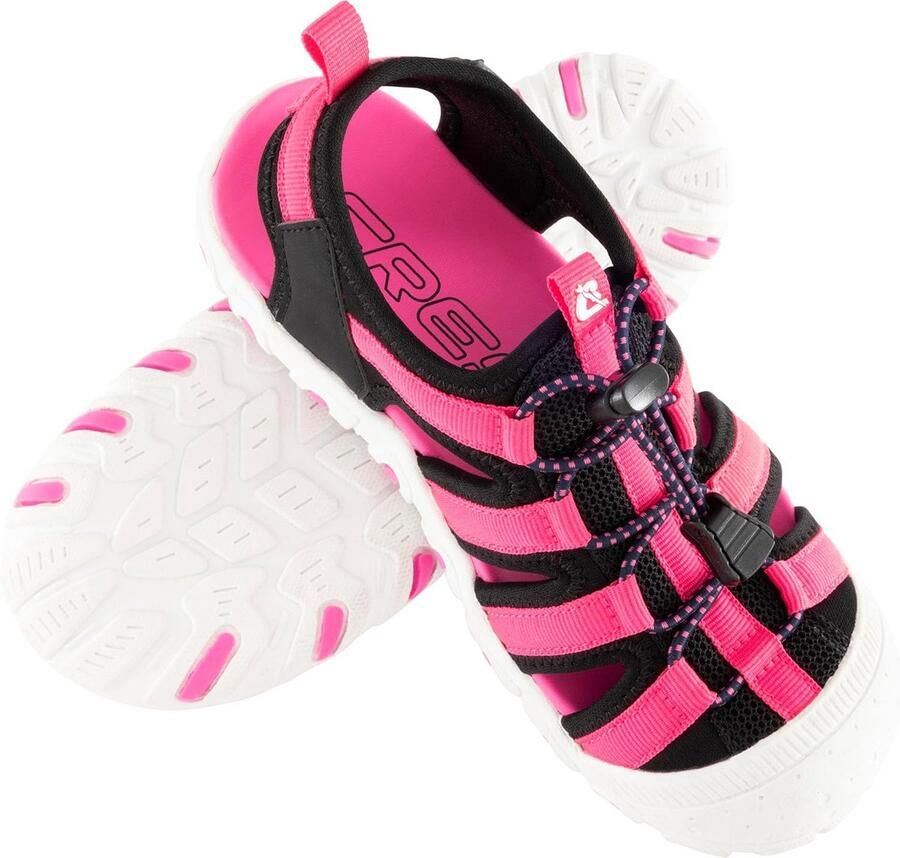 Kinder Wandelsandalen Roze Zwart Waterbestendige Outdoorsandalen met Beschermende Neus