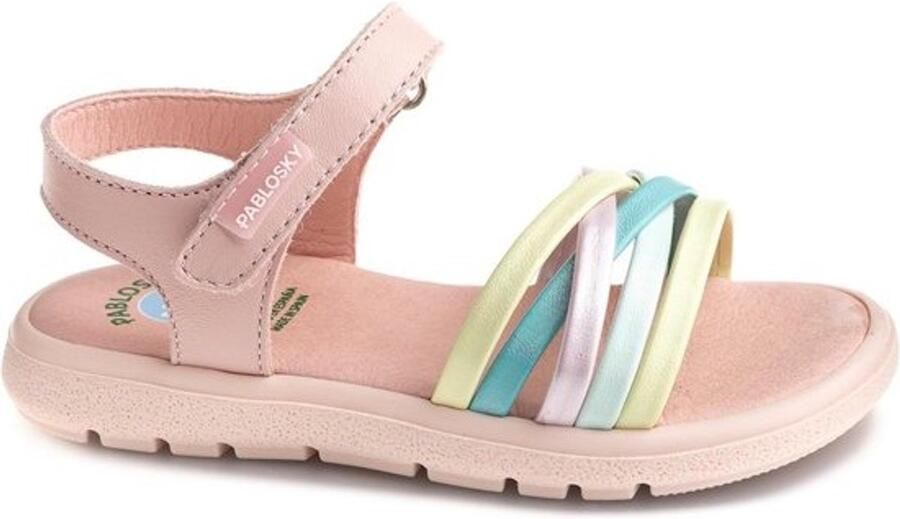 Kinder Zomersandalen Leer met Klittenband en Flexibele Zool