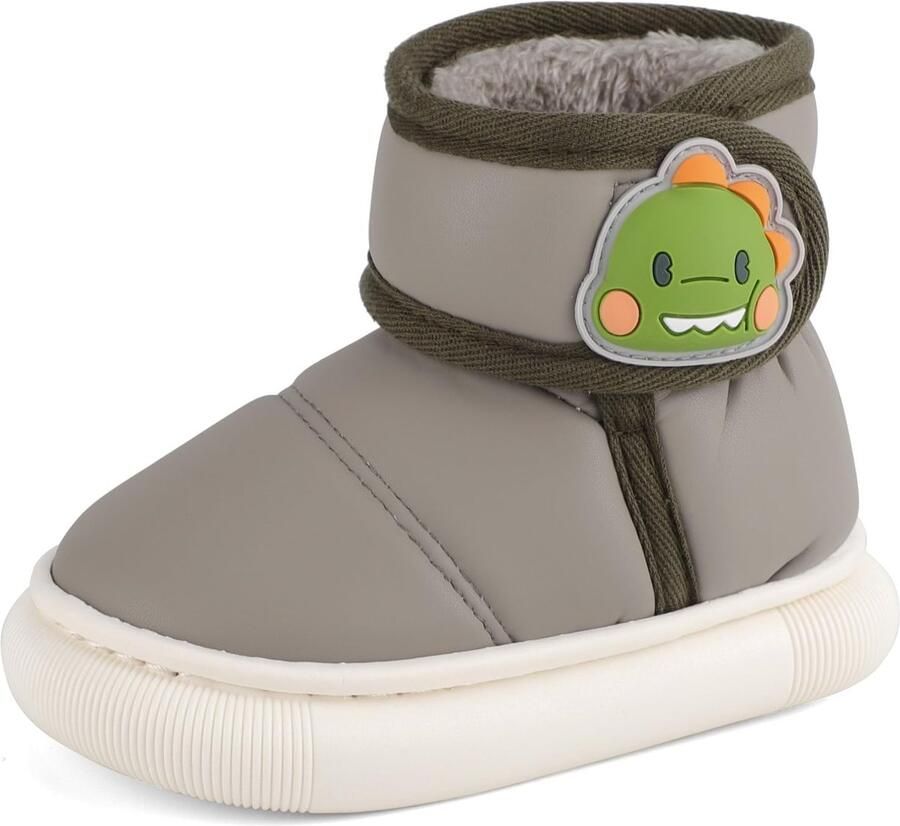 Kinderen winter warme laarzen peuter pluche sneeuwlaarzen anti-slip rubberen zool