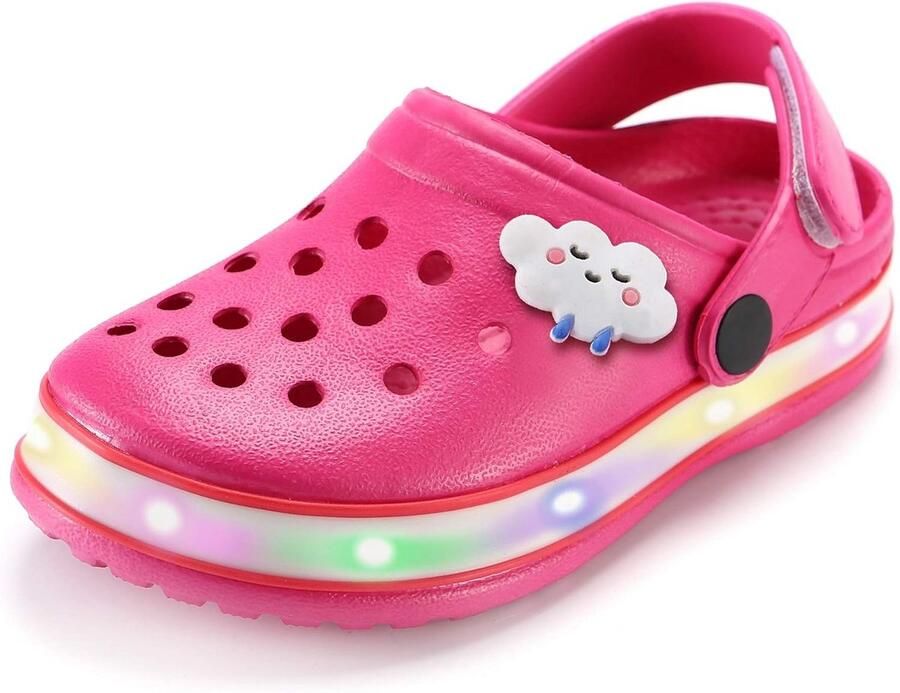 Kinderen LED Clogs Lichtgevende Zomersandalen Tuin Pantoffels