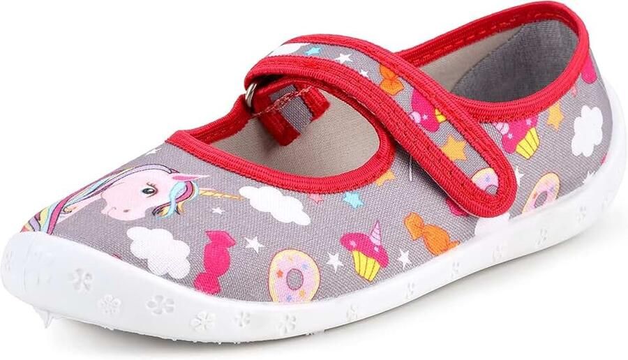 Kinderen Meisje Pantoffels LARW007 (Grijs Eenhoorn 35 EU)