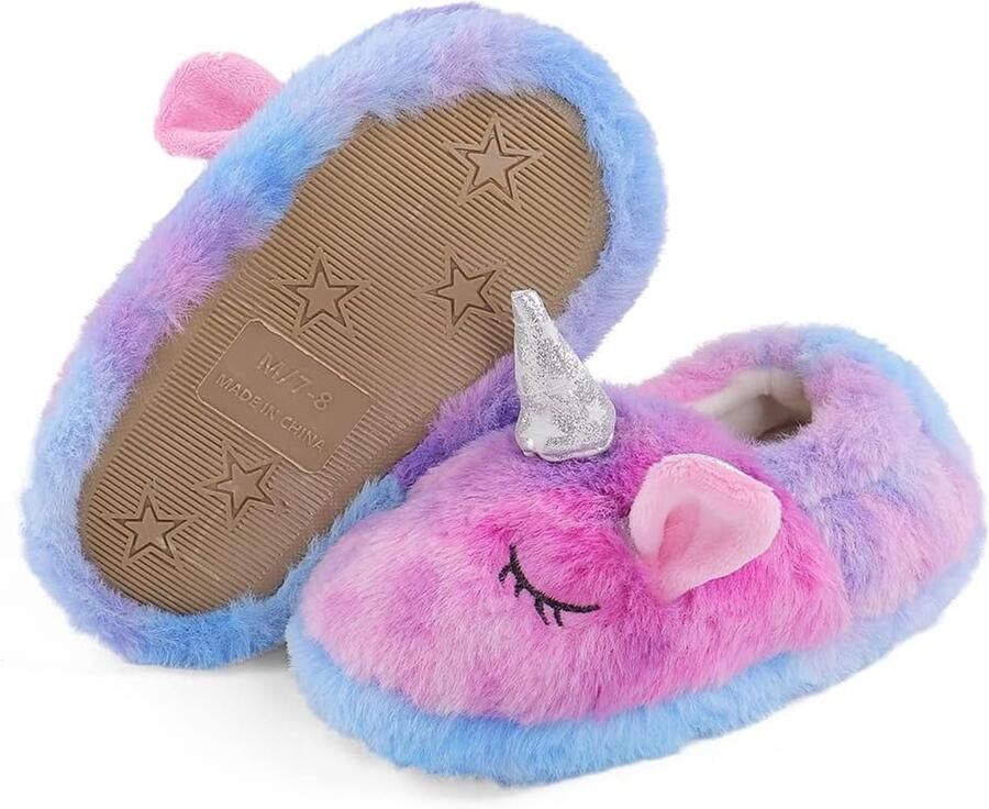 Kinderen Leuke Cartoon Slippers Warm Pluche Anti-Slip