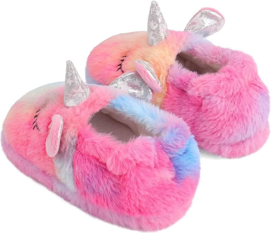 Kinderen Leuke Cartoon Slippers Warm Pluche Anti-Slip Peuter Kinderen Huis Schoenen