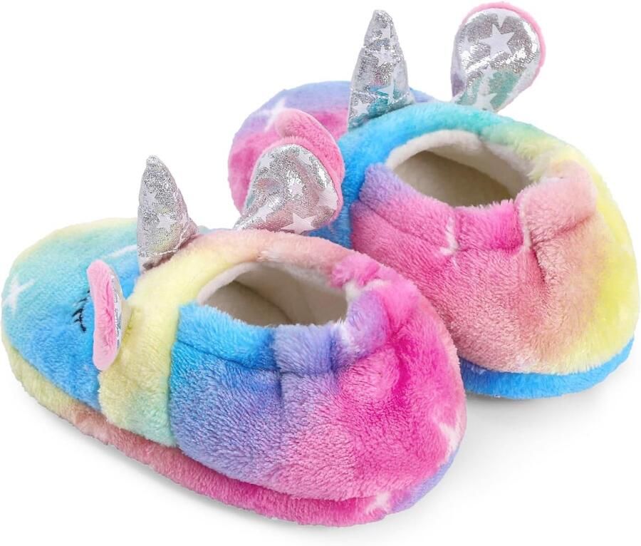 Kinderen Leuke Cartoon Slippers Warm Pluche Anti-Slip Peuter Kinderen Huis Schoenen