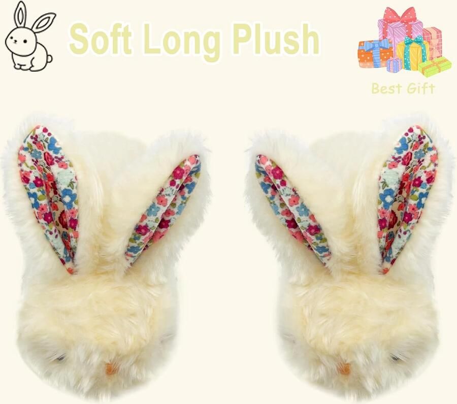Kinderen slippers fluffy bunny slippers peuter pluche warme winter huis schoenen leuke bunny nieuwigheid dier