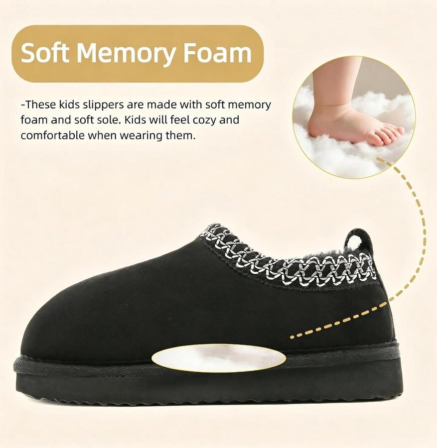 Kinderen Slippers Platform Mini Laarzen Fuzzy Huis Slipper Bont Fleece Winter Thuis Schoenen Indoor en Outdoor