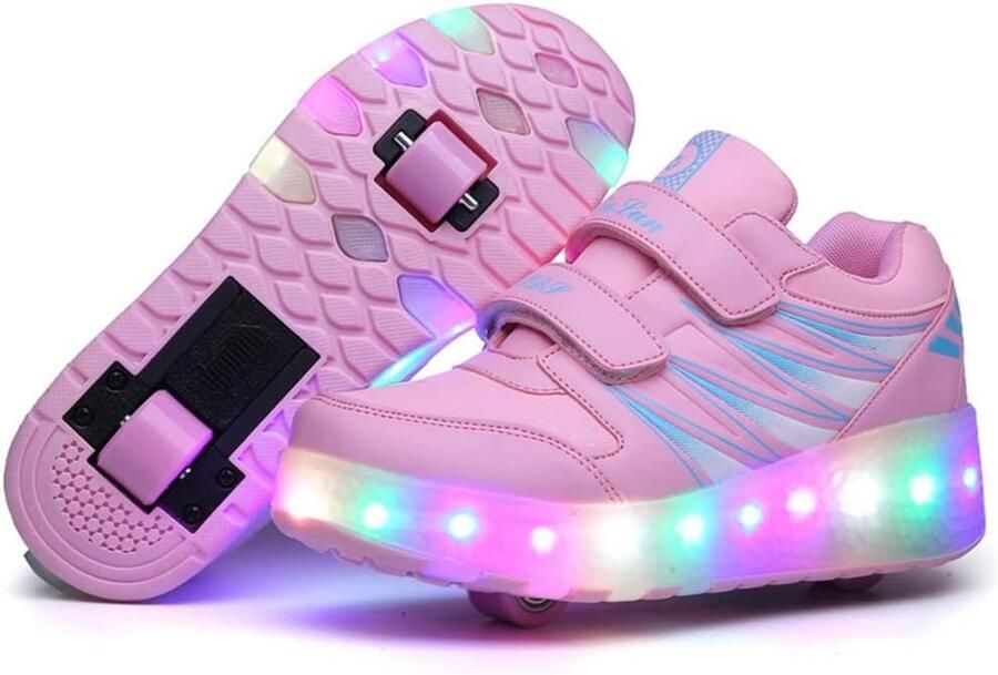 Kinderen Sportschoenen met Wielen en LED Verlichting Oplaadbare Sneakers voor en