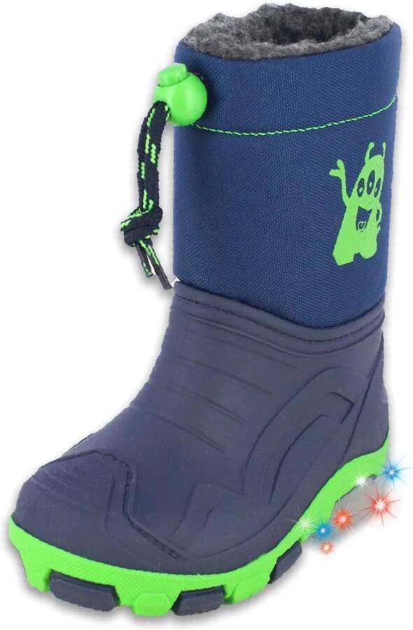 Kinderen Waterdichte Winterlaarzen met Knipperlicht en Warme Voering