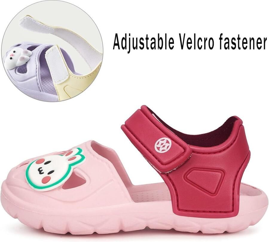Kinderklompen dinosaurussen 25-30 lichtroze antislip comfortabel voor de zomer ShopVlot