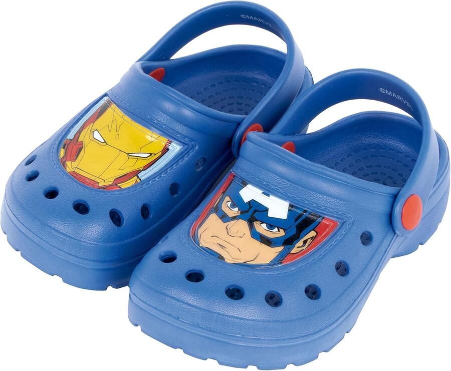 Kinderklompen Jongens Blauw Zomer Sandalen met Superhelden Print