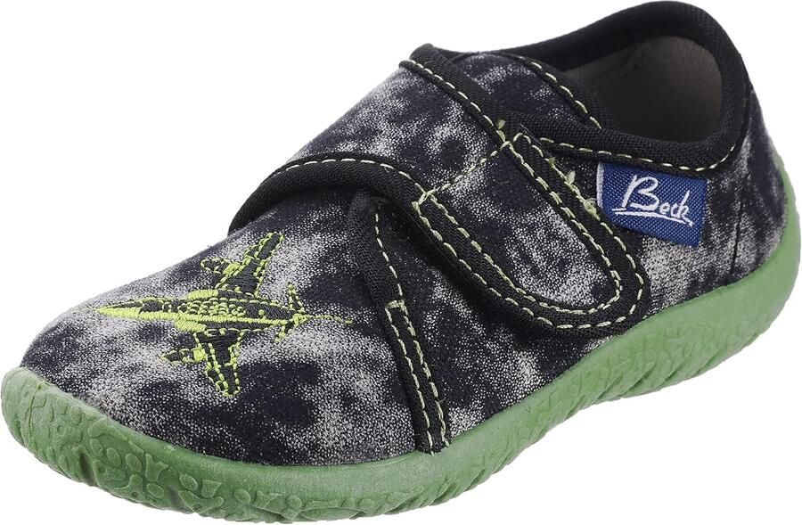 Kinderpantoffels met Klittenband Zwart
