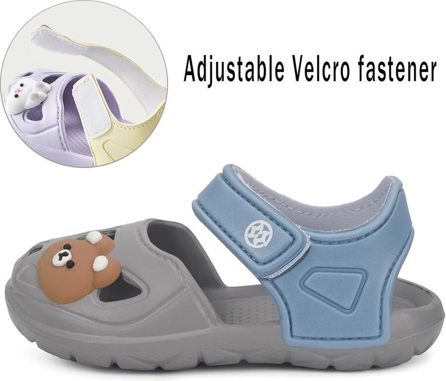 Kindersandalen Dinosaurussen Grijze klompen Comfortabel en waterdicht Ideaal voor de zomer ShopVlot