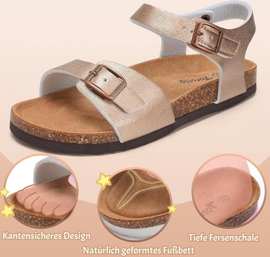 Kindersandalen jongens kurk sandaal verstelbare gesp non-slip voor binnen en buiten ShopVlot