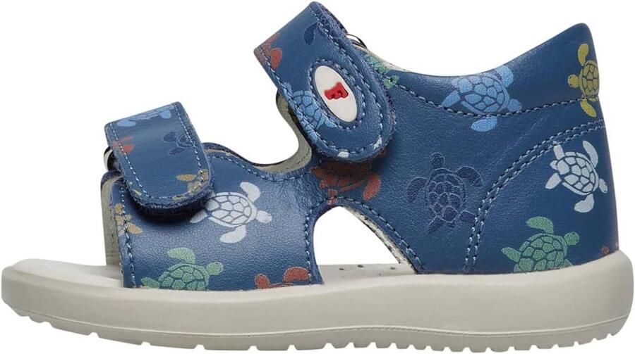 Kindersandalen Jongens Met Open Neus en Lederen Bovenwerk