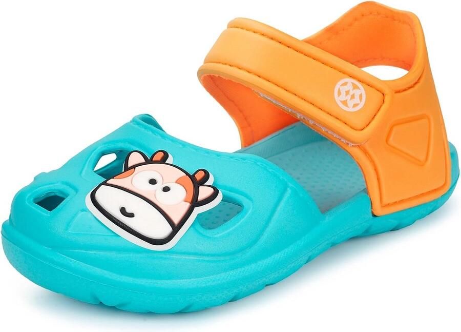 Kindersandalen Klompen en Slippers Blauw voor en