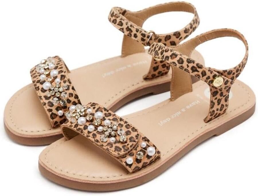Kindersandalen Meisjes Platte Zomer Sandalen Met Strass Details