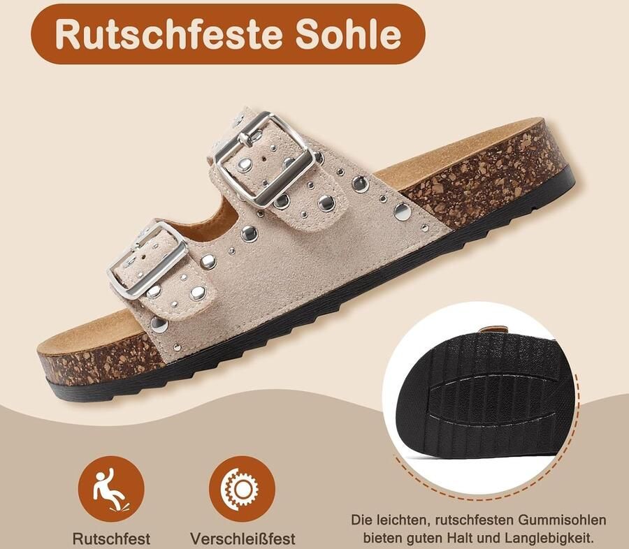 Kindersandalen met Metalen Studs Dubbele Gespen Antislip Badslippers Comfortabele Clogs voor Thuis SnelShoppen
